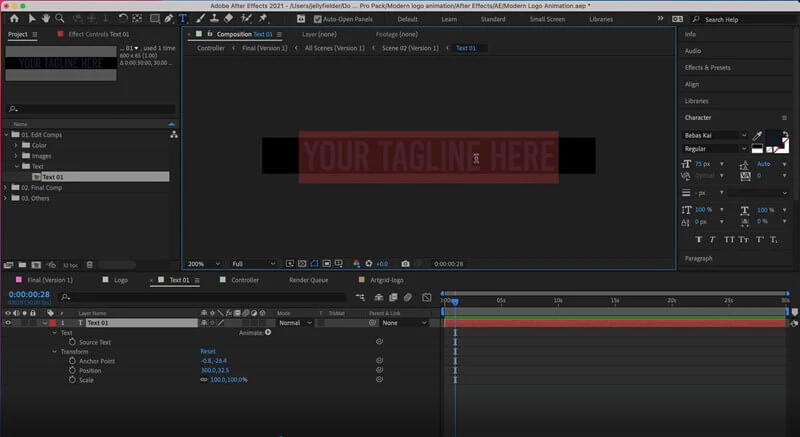 animated logo reveal tutorial