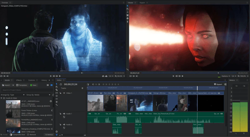 hitfilm pro is an editing program that specializes in vfx