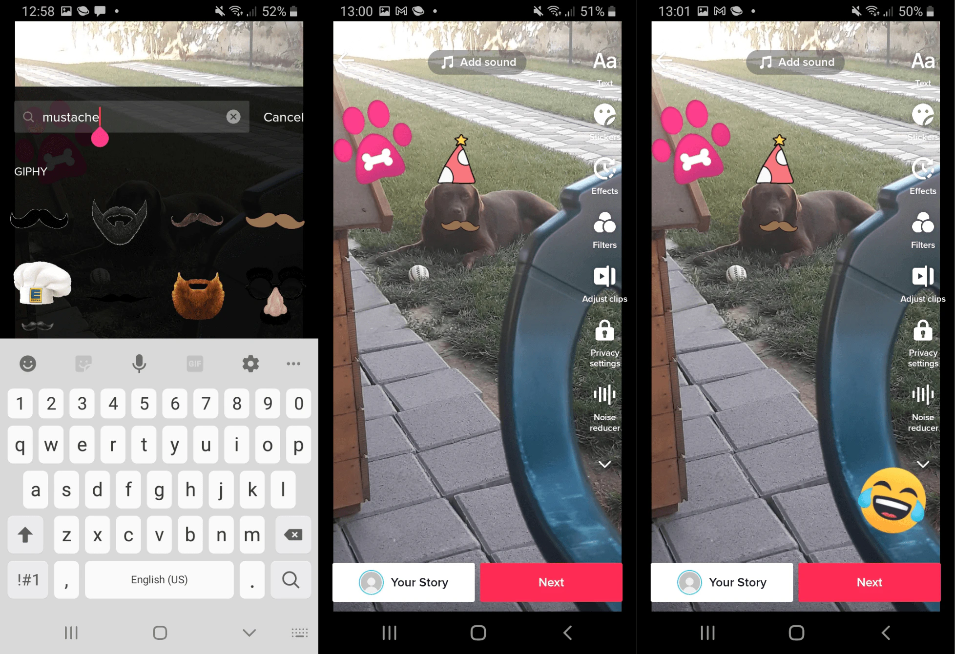 adding stickers to tiktok
