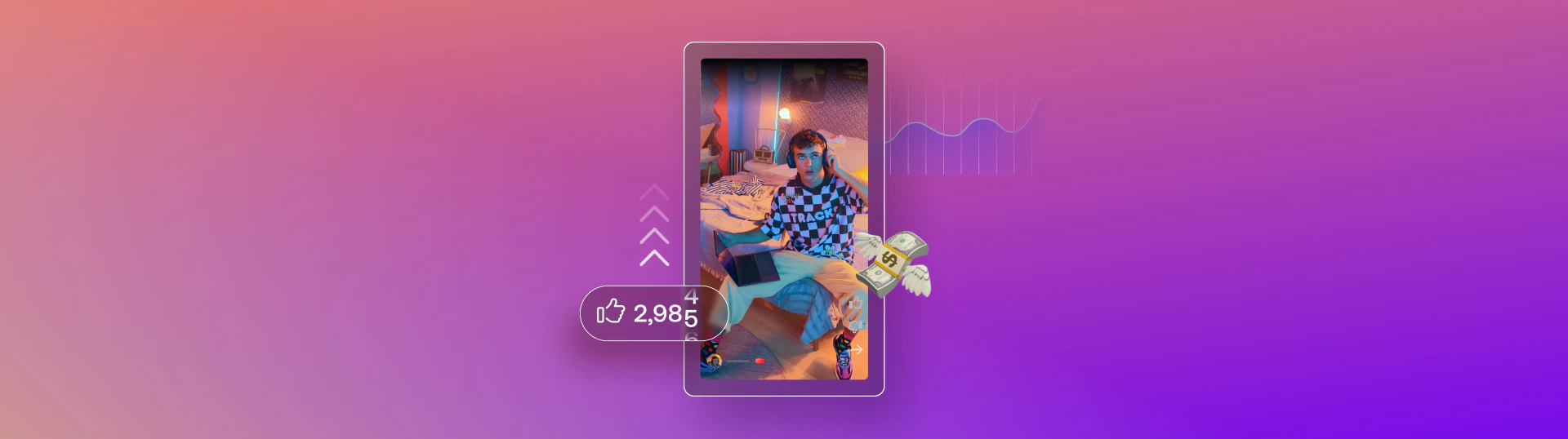 A YouTube short with lots of likes and a cash icon
